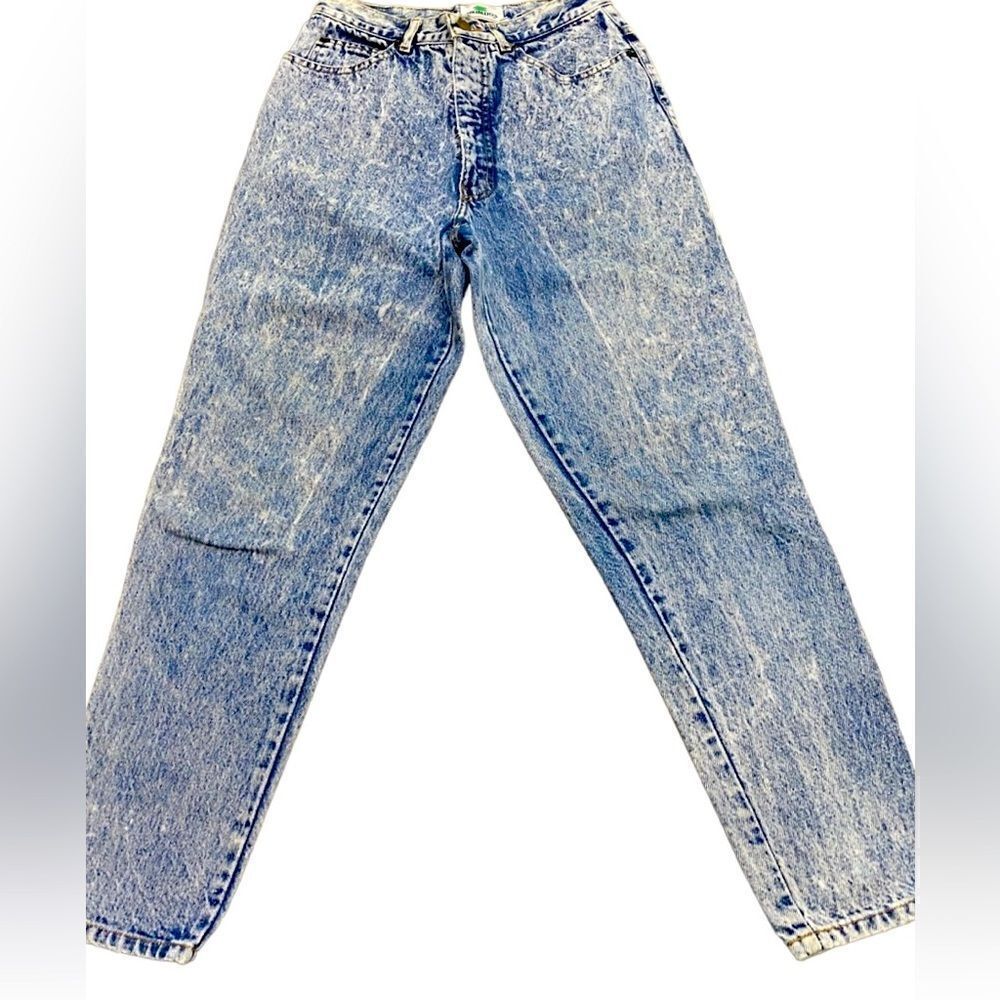 Vintage 80s Palmetto’s Acid Wash High Rise Mom Jeans Sz 9 Tapered USA
